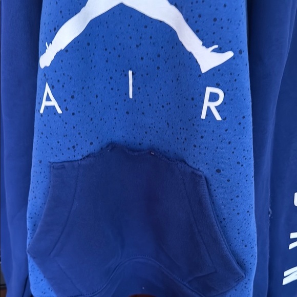 Jordan Royal Blue Hoodie with White Logo - Picture 2 of 6